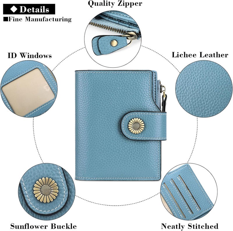 FALAN MULE Small Wallet for Women Leather Bifold Compact Small Womens Wallet with RFID Blocking - Image 5